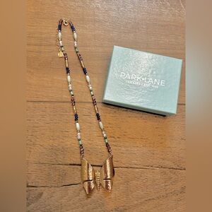 Park Lane Butterfly Gold Necklace with Blue and Green Accents Seraphina